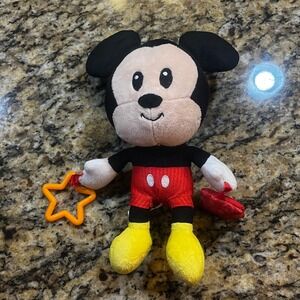 Disney Baby Mickey Mouse Plush Sensory Toy with Star Teether Crinkle Pluto 10"